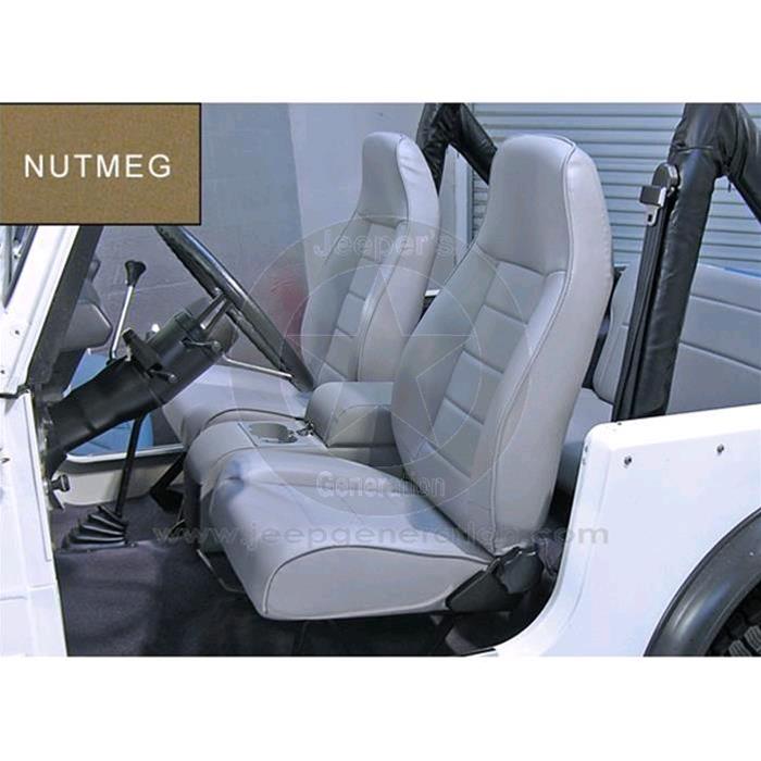 1976-06 Sedile anteriore reclinabile schienale alto, colore marrone NUTMEG CJ YJ TJ