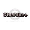 1991-96 Targhetta emblema scritta adesiva rilievo argento "Cherokee" Stemma XJ