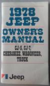 1978 Manuale uso e manutenzione originale Jeep 1978 CJ XJ SJ