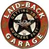 Targa in alluminio insegna stile vintage "Laid Back Garage"
