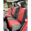 2007-18 * Foderine sedile posteriore in Neoprene modello 2 porte, colore nero/rosso JK