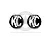 Coppia coprifaro nero con logo bianco KC (paio)