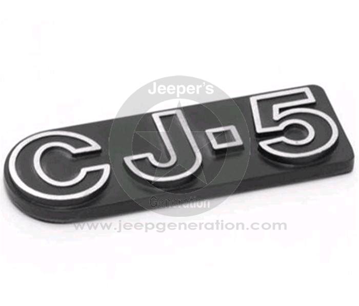 1972-83 Targhetta * adesiva rilievo emblema "CJ-5" riproduzione su licenza originale CJ