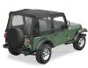 1988-95 Tela ricambio Soft top originale finestrini trasparenti nero denim YJ