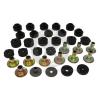 1987-95 Kit gommini scocca in gomma nera SENZA BULLONI altezza standard YJ