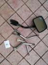 Parti specchietti inox CJ bracci + specchio passeggero nero 
