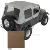 1988-95 Tela ricambio Soft top Entry Level originale con finestrini trasparenti, colore marrone spice denim YJ