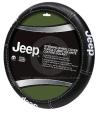 1987-20 Copri volante sterzo plastica gommata LOGO Jeep nero vinile YJ TJ KJ JK JL BU