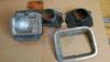 Faro Europeo Jeep Wrangler Yj misura 16x10 con lampadina H4 completo di coppa e cornice dx plastica cromata + 2 porta faro