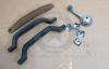 Maniglie tiranti interne sportello Jeep CJ nere e Wrangler YJ Marrone Spice con 4 fermi maniglia + manovella alzavetro CJ cromata