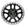 2007-21 Cerchio in lega Originale 17"x 8" Beadlock Reale nero con corona argento 12mm offset JK JL JT