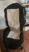 Coppia Foderine sedili anteriori tecniche con tasche colore nero beige Jeep Wrangler YJ 1992-95 COME NUOVE 