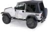 1976-95 *2 Tela cappottina softop con ferri RAMPAGE nero denim porte escluse CJ7 YJ
