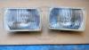 Fari e coppe porta fari originali EUROPA dx e sx rettangolari con maschere e cornice e viti di fissaggio Jeep Wrangler YJ