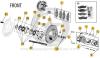 Schema JEEP CHEROKEE XJ FRENI ANTERIORI PARTS 1984-01