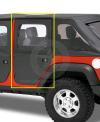 2018-UP Coppia porte in tela divisibili posteriori nero diamond Wrangler JL JT