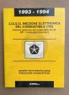 MANUALE ITALIANO ORIGINALE OFFICINA 1993-94  2,2L/2,5L INIEZIONE ELETTRONICA DEL COMBUSTIBILE (TBI)