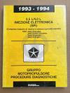 MANUALE ITALIANO ORIGINALE OFFICINA 1993-94  2,5L/4,0L INIEZIONE ELETTRONICA (SFI)