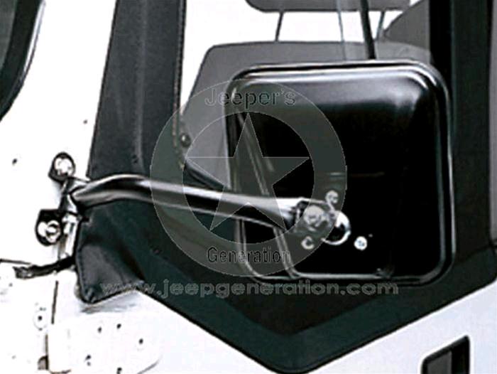 1976-95 Coppia specchi laterali retrovisori esterni neri testa quadra CJ YJ