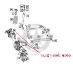2007-18 Gommino silent block ponte anteriore attacco braccio superiore dx=sx JK
