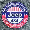 Insegna tonda Jeep 4x4 American Legend