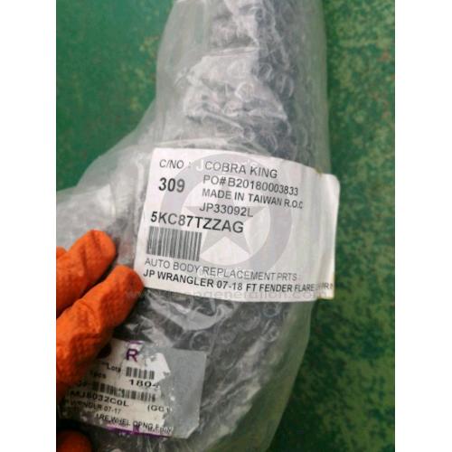 parafanghetto SX Jeep Wrangler JK anteriore