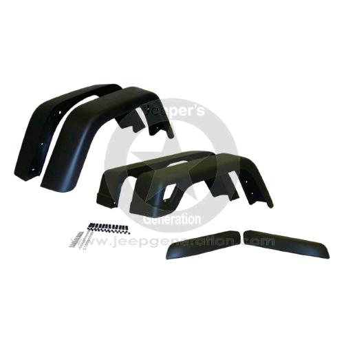 1997-06 Kit parafanghi plastica morbida maggiorati larghi 6" (15cm) TJ