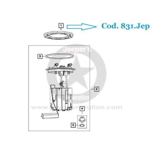 2005-06 Ghiera ORIGINALE tappo superiore serbatoio benzina TJ