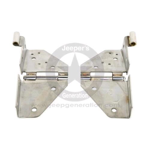 1976-95 Coppia cerniere parabrezza Kentrol Inox CJ YJ