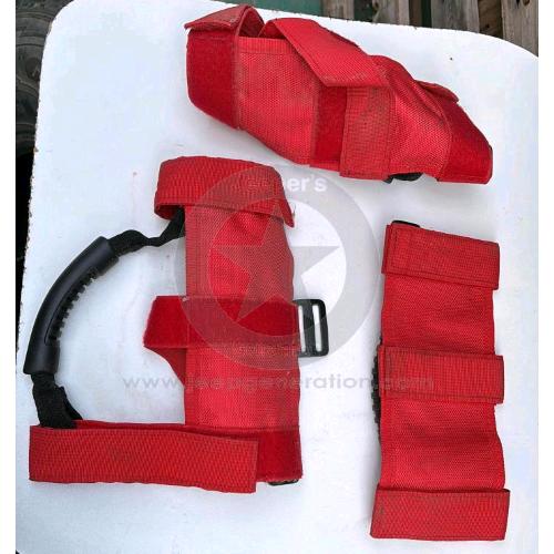 Kit 3 Maniglie rosse da rollbar Jeep CJ YJ TJ JK