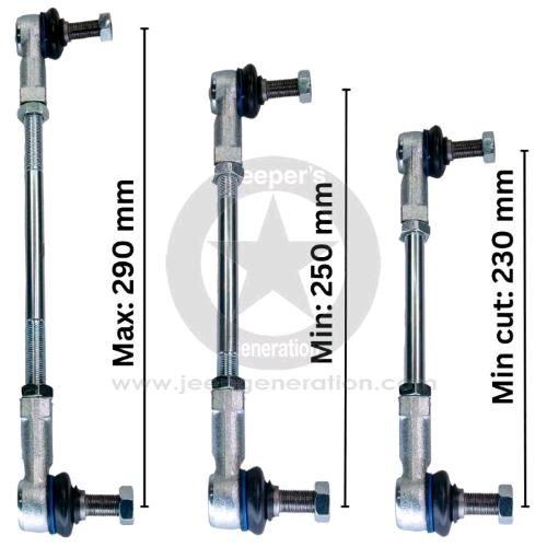 2018-24 Coppia biellette regolabili ant post rialzo +5cm JL