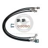 1984-06 Set 3 tubi freno treccia acciaio Inox AERONAUTICO allungati ant-post YJ XJ TJ ZJ