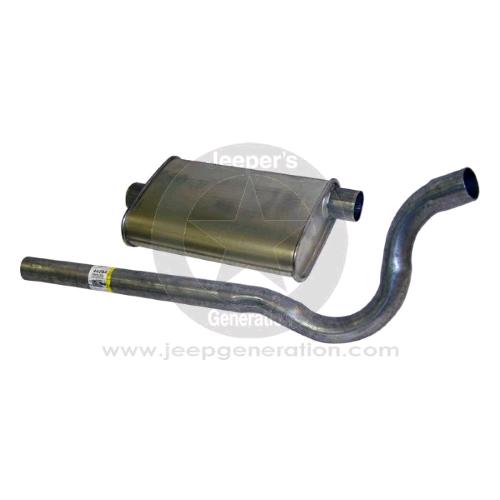 1976-86 Kit tubo e silenziatore scarico marmitta 2.5L 4.2L 5.0 V8 CJ