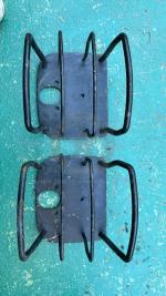 Coppia griglie protezione nere in metallo per fari posteriori CJ e Wrangler TJ YJ
