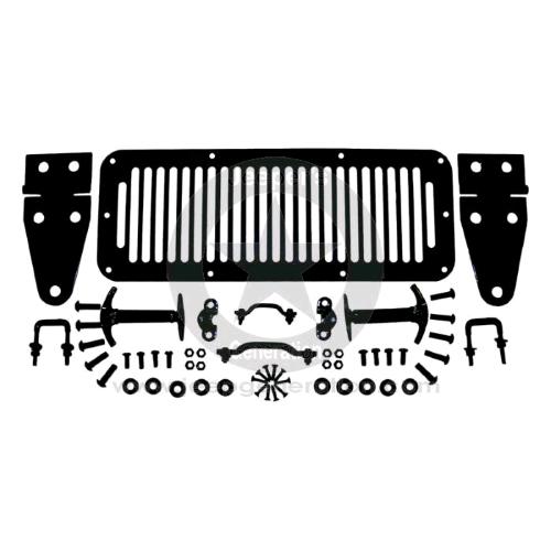 1976-95 Kit accessori Nero cerniere ganci griglia cofano CJ YJ